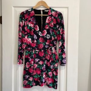 Ronny Kobo floral mini dress, size small.